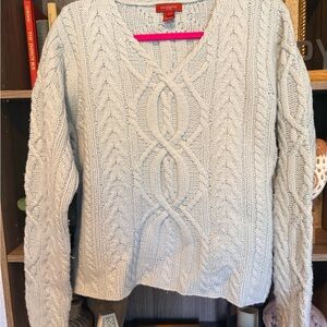 Sundance Women's V-Neck Sweater in Light Blue
